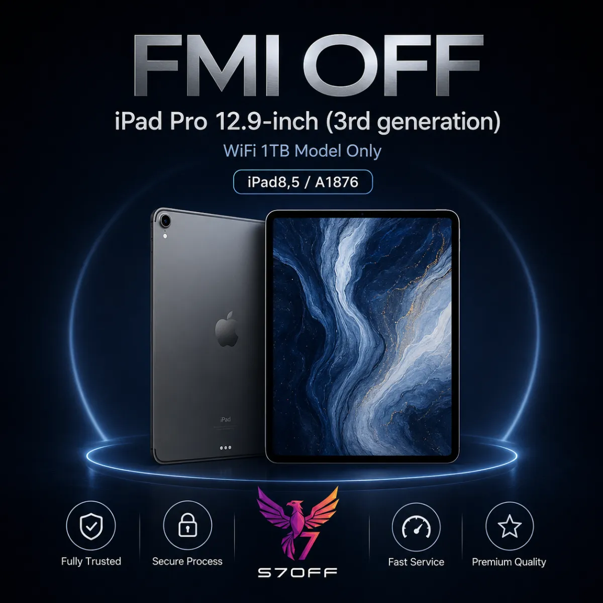 FMI OFF — iPad Pro 12.9‑inch (3rd generation) WiFi 1TB (iPad8,5)