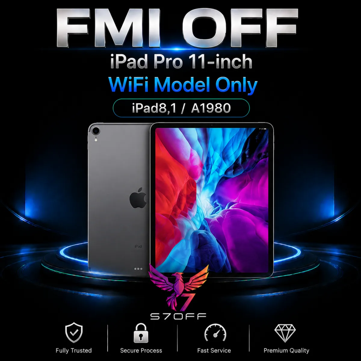 FMI OFF — iPad Pro 11‑inch WiFi Model Only (iPad8,1 / A1980)
