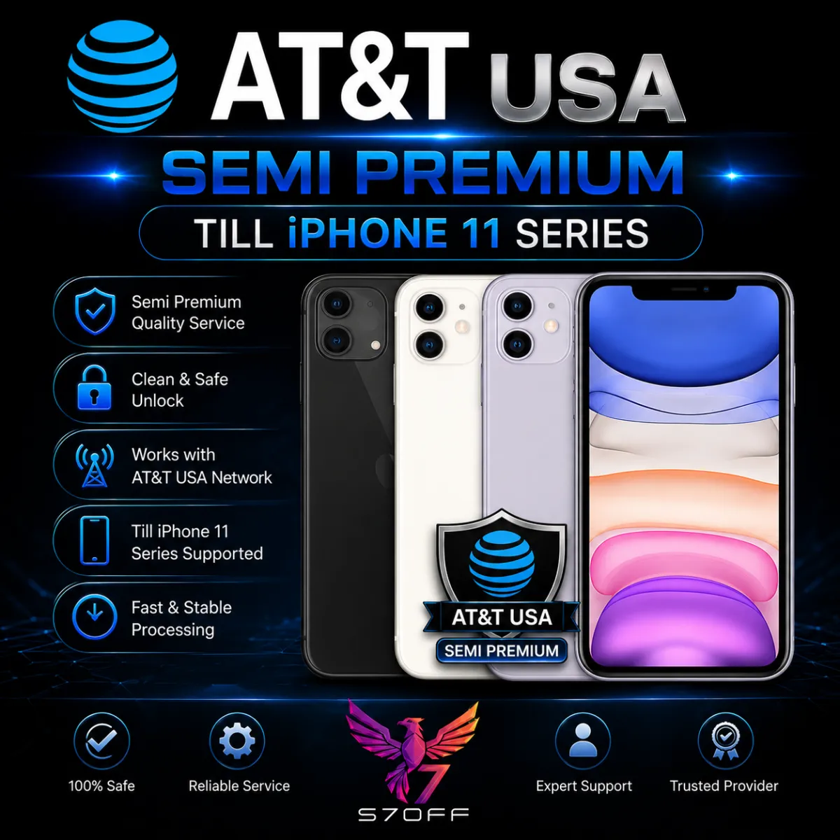 AT&T USA — Semi Premium — Till iPhone 11 Series - Image 1