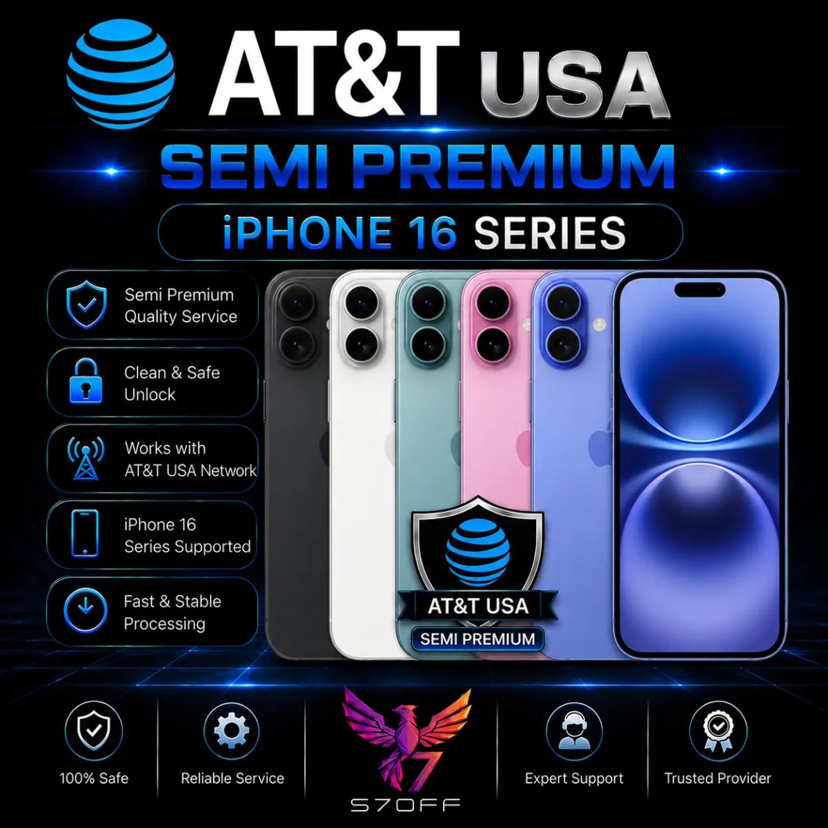 AT&T USA — Semi Premium — iPhone 16 Series
