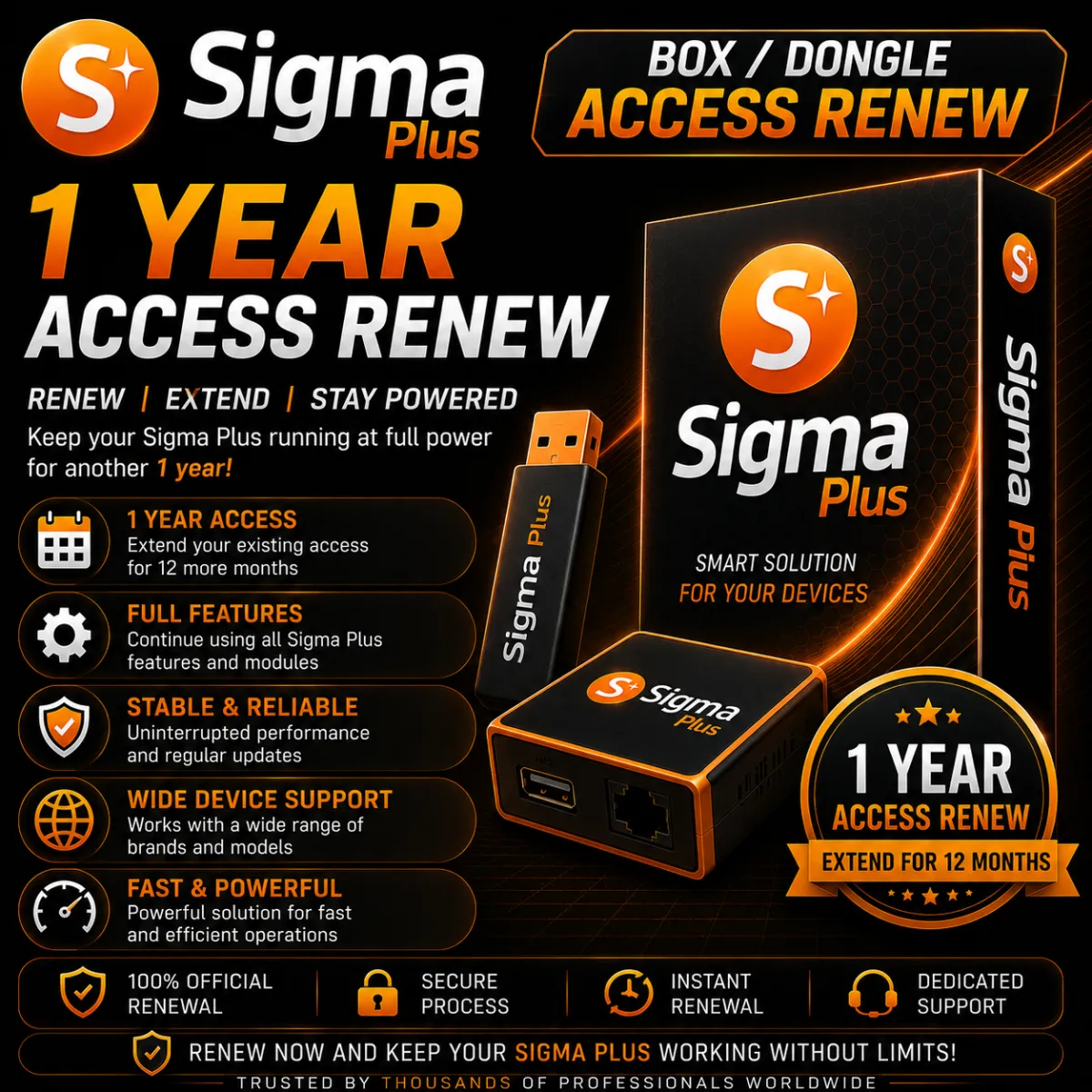Sigma Plus Box / Dongle 1 Year Access Renew