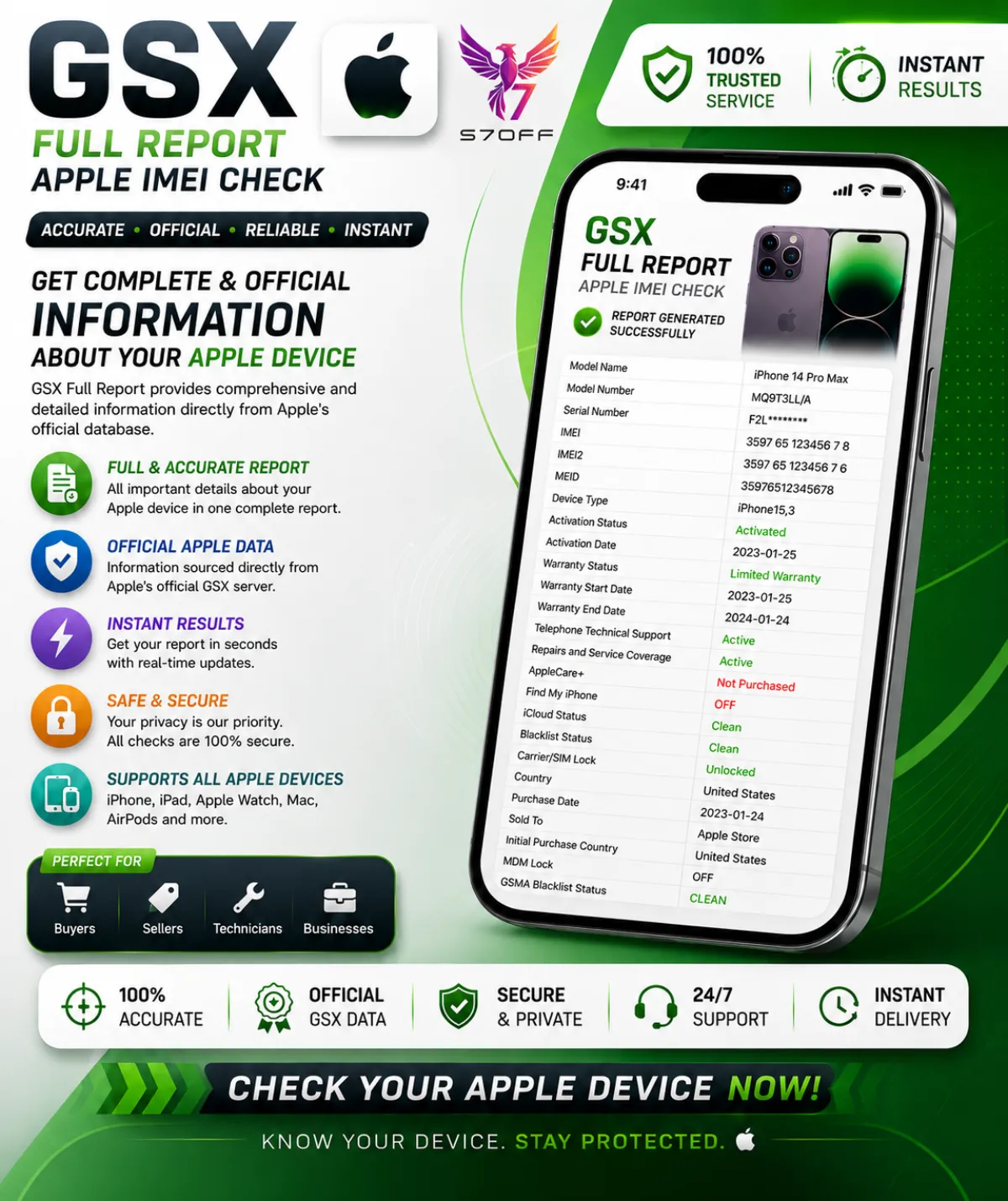 GSX Full Report — Apple IMEI Check