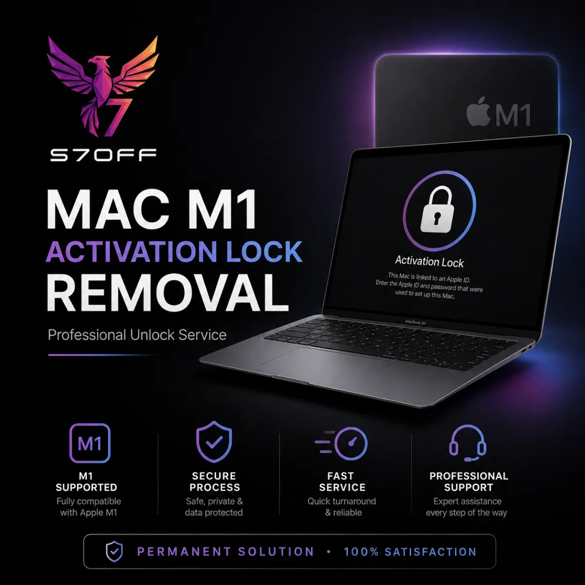 Mac M1 Activation Lock Removal — iCloud Unlock for Apple Silicon Macs